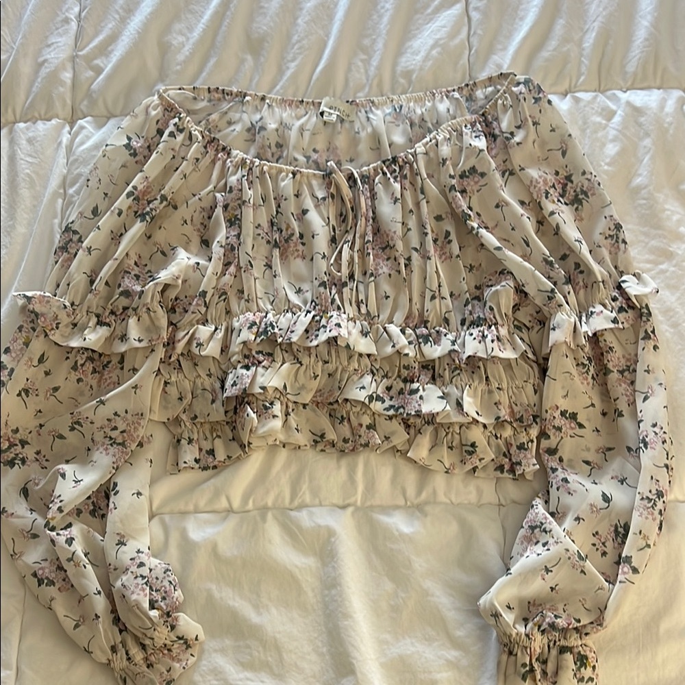 Floral Ruffle Blouse